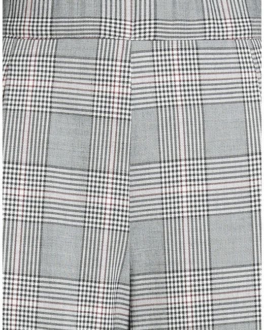 Semicouture Gray Pants Polyester, Virgin Wool, Elastane
