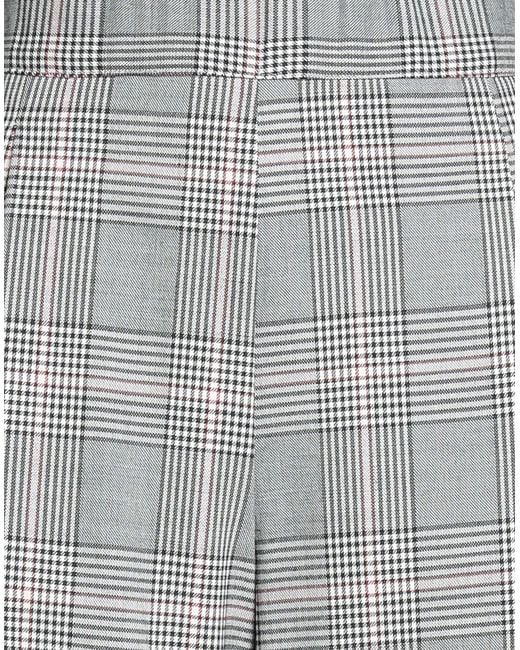 Semicouture Gray Pants Polyester, Virgin Wool, Elastane