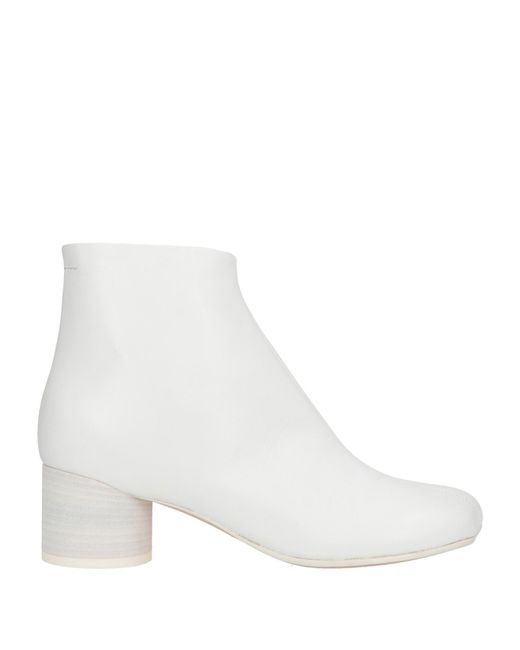 MM6 by Maison Margiela White Ankle Boots