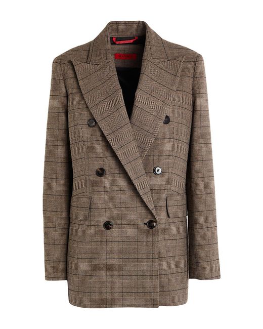MAX&Co. Brown Rena Blazer Polyester, Viscose, Elastane
