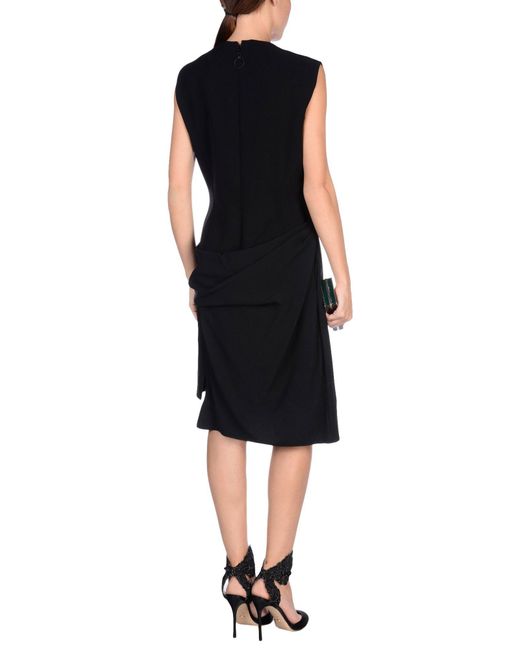 Versace Silk Short Dress in Black Lyst