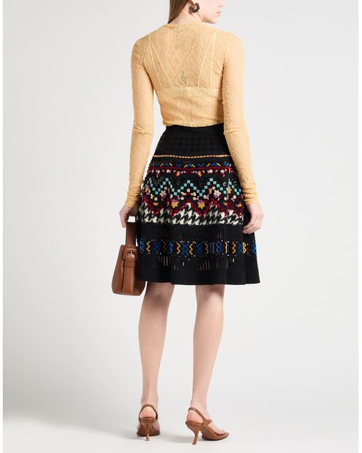 Ermanno Scervino Black Midi Skirt Wool, Viscose, Synthetic Fibers, Mohair Wool, Alpaca Wool