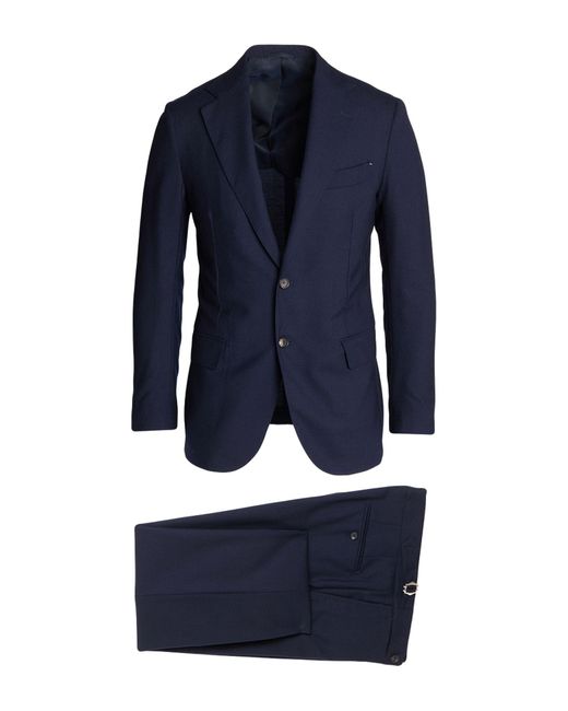 De Petrillo Blue Midnight Suit Virgin Wool for men