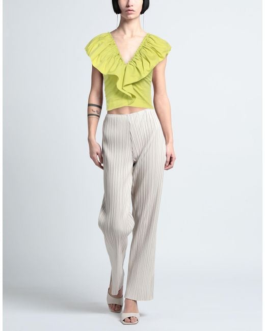Nenette Yellow Lime Top Cotton, Polyamide, Elastane