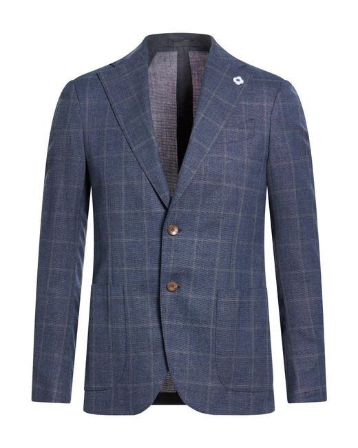 Lardini Blue Blazer Wool for men