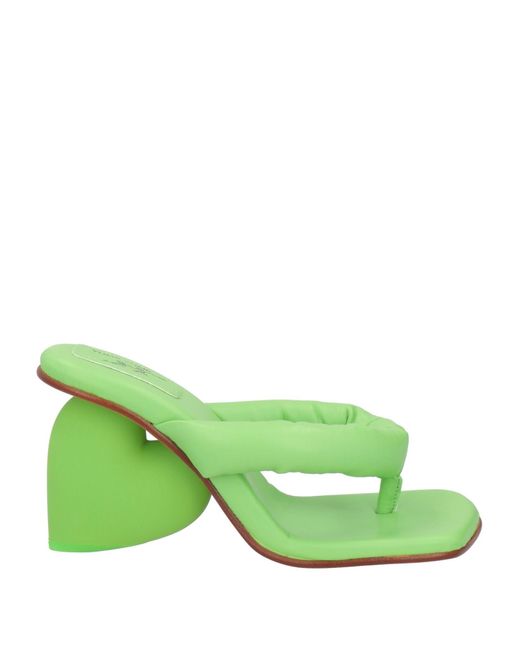 Yume Yume Green Thong Sandal Textile Fibers