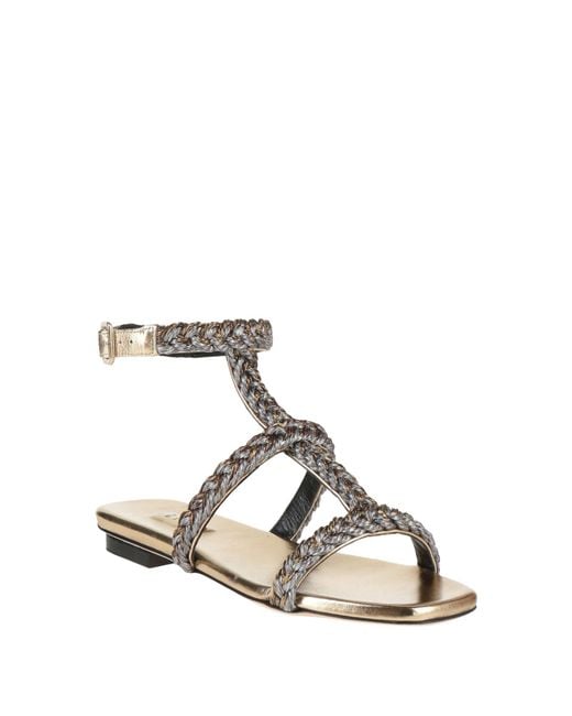 Serena Uziyel Natural Sandals Leather, Textile Fibers