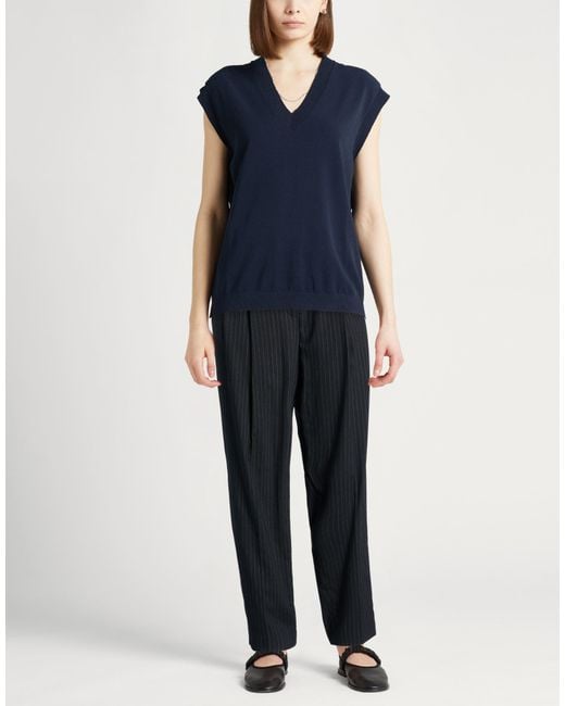 Totême  Blue Midnight Pants Wool, Viscose, Polyamide