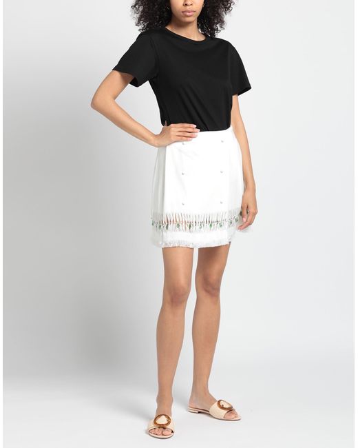 Marco De Vincenzo White Mini Skirt