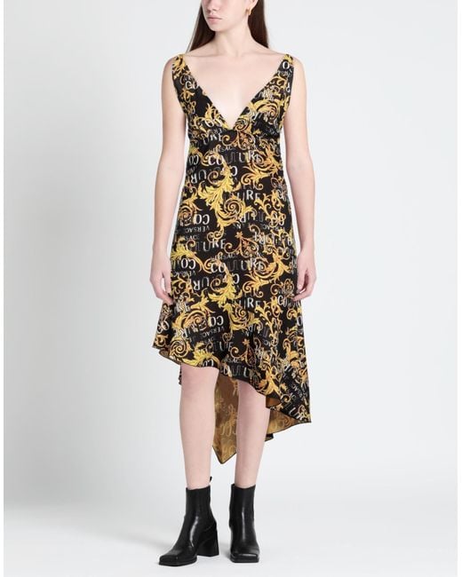 Vestito Midi di Versace Jeans Couture in Metallic