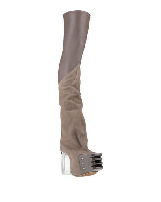 Rick Owens White Boot Leather