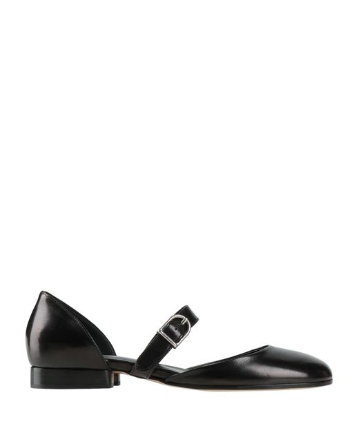 DURAZZI MILANO Black Ballet Flats Leather