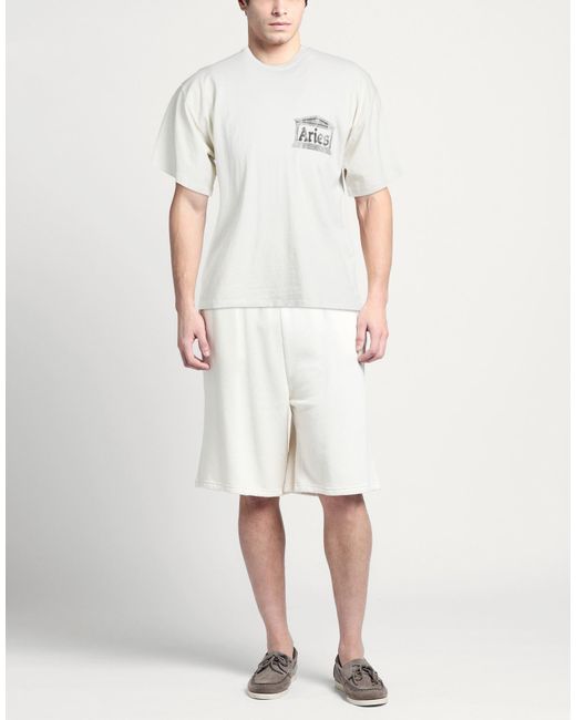 Aries White T-Shirt for men