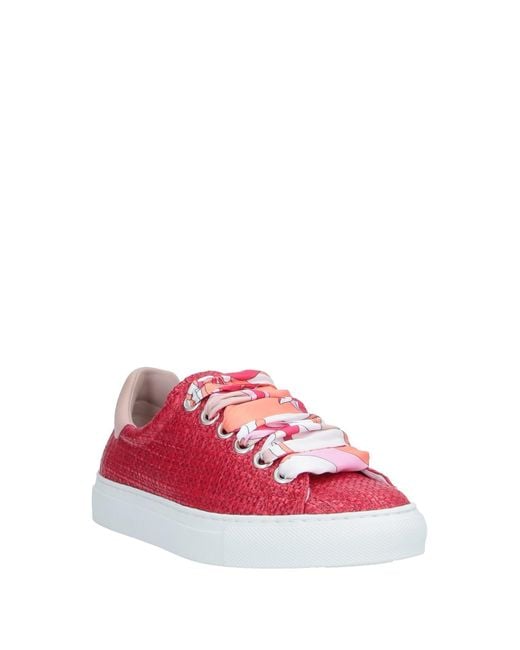 Emilio Pucci Pink Sneakers Textile Fibers, Soft Leather