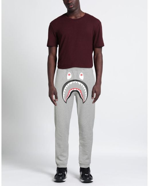 A Bathing Ape Gray Pants Cotton for men