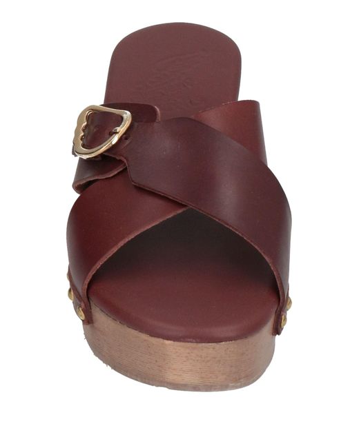 Ancient Greek Sandals Brown Mules & Clogs