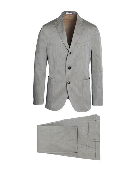 Boglioli Gray Suit Cotton for men