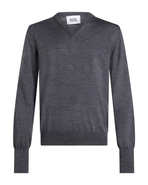 Pullover Alpha Studio de hombre de color Blue