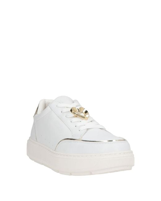 Love Moschino White Sneakers Calfskin