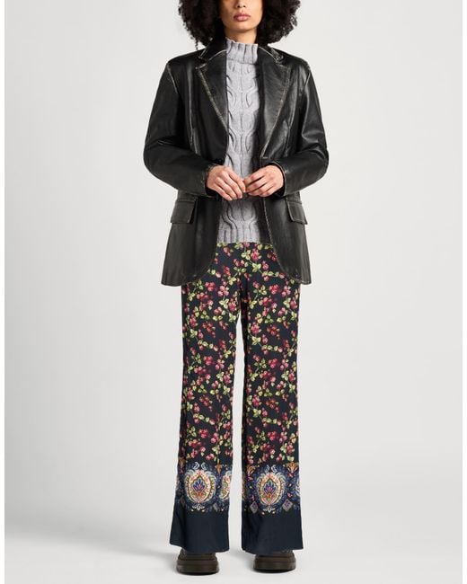 Etro Blue Midnight Pants Silk