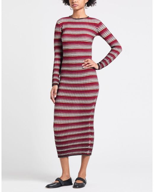 Laneus Red Midi Dress