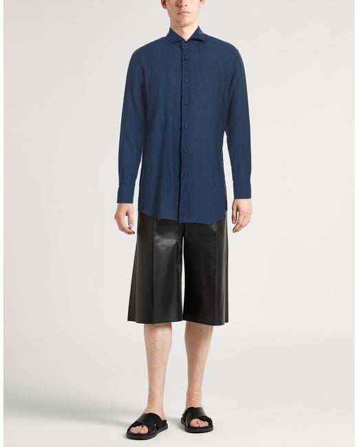 Xacus Blue Shirt Linen for men