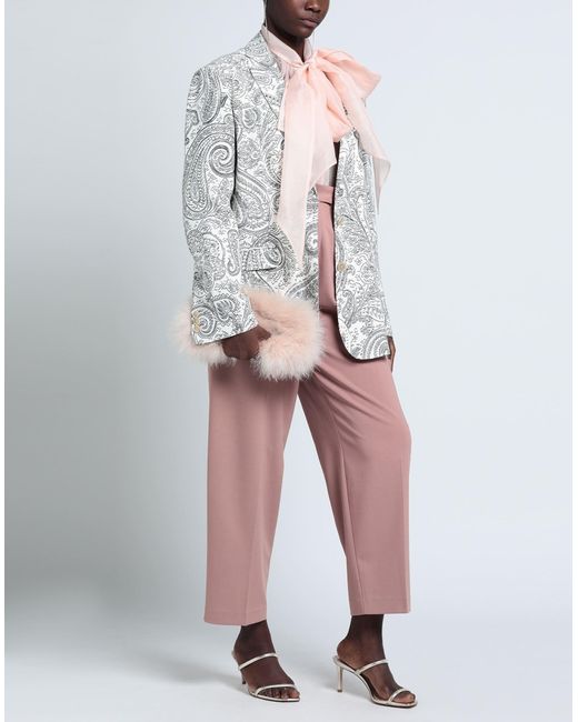 Etro Gray Paisley-print Single-breasted Blazer