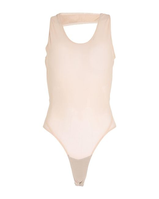 Alaïa White Bodysuit Polyamide, Elastane