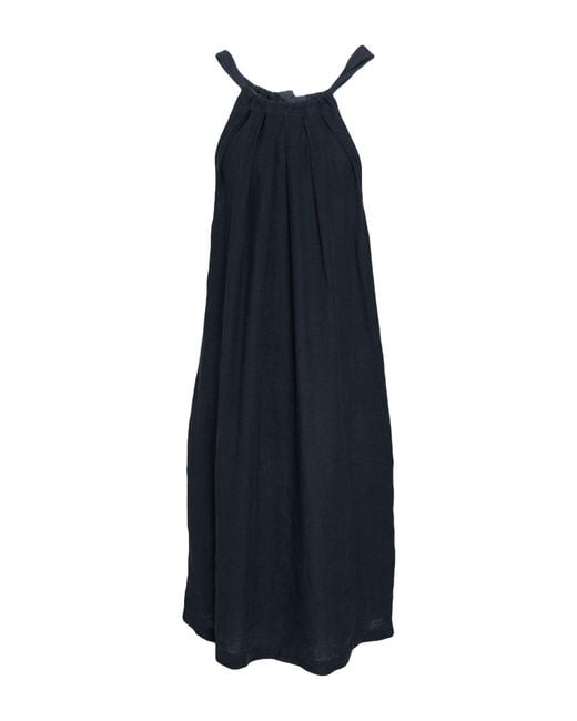 120% Lino Blue Midi Dress