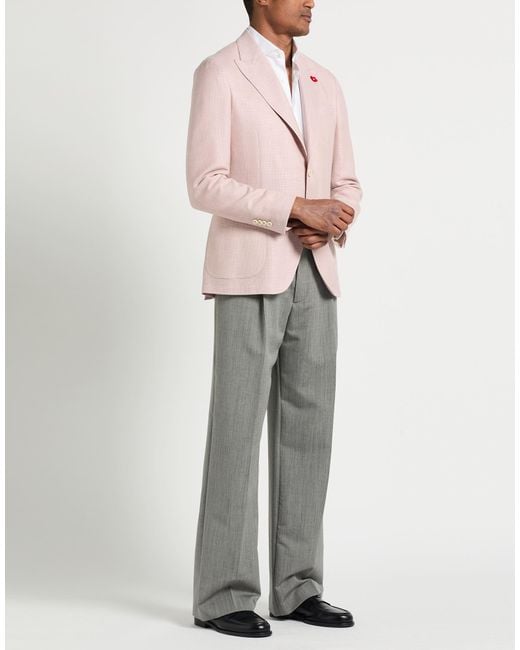 Lardini Pink Blazer Wool, Linen, Silk for men