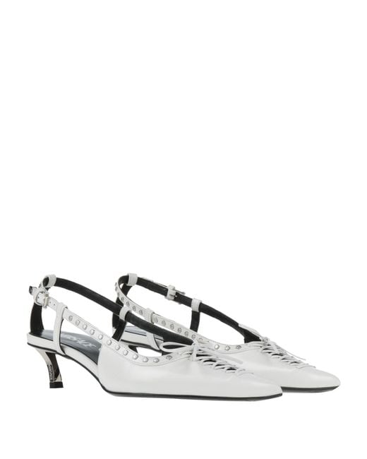 Versace White Pumps