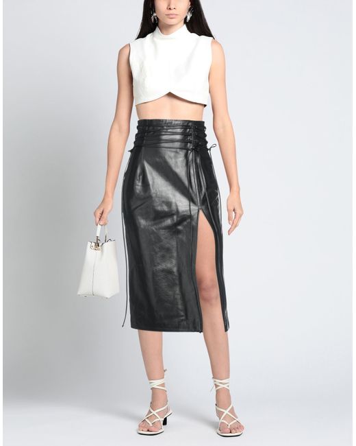 16Arlington Black Midi Skirt