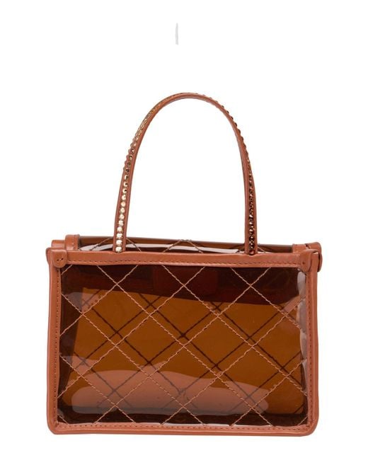 AMINA MUADDI Brown Tan Handbag Pvc