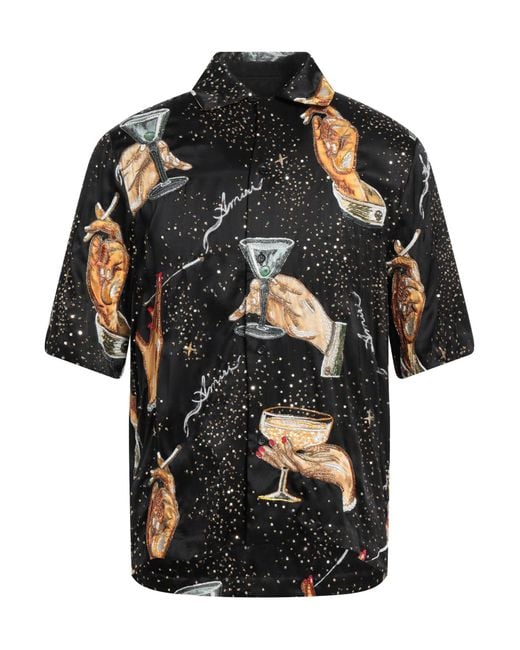 Amiri Black Shirt Silk for men