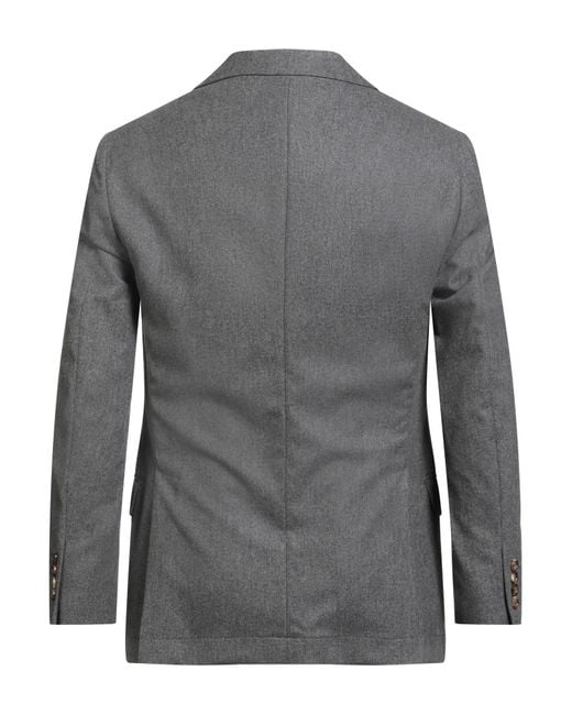 Brunello Cucinelli Gray Blazer Wool, Silk, Cashmere for men
