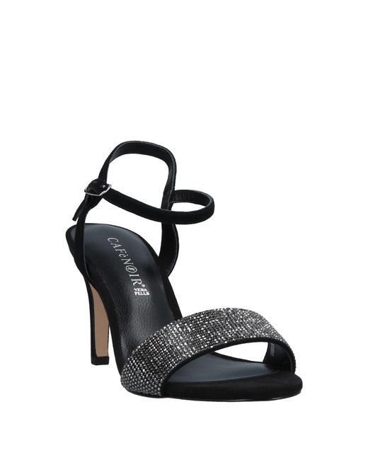 CafeNoir Black Sandals