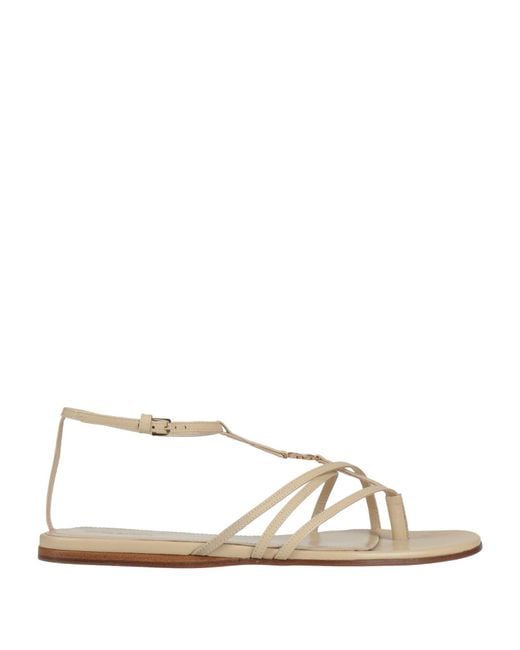 Palm Angels Natural Thong Sandal Leather