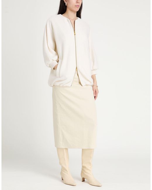 Max Mara White Ivory Jacket Virgin Wool, Cashmere