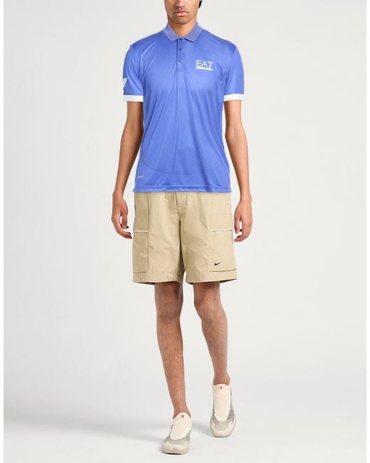 EA7 Blue Polo Shirts for men