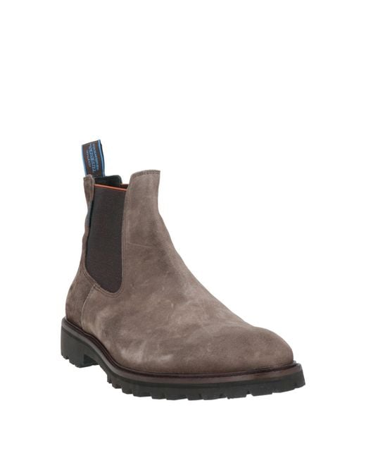 Floris Van Bommel Brown Ankle Boots for men