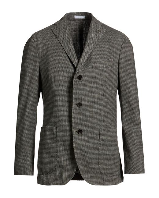Boglioli Black Blazer Cotton, Linen, Polyester for men
