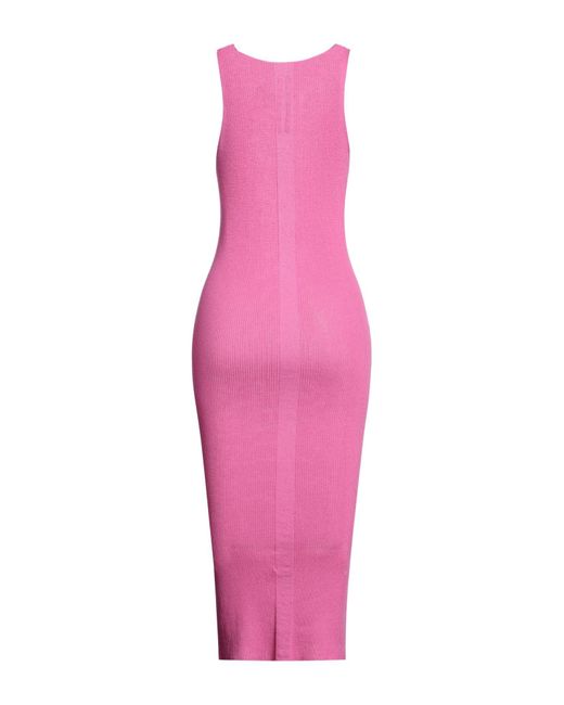 Rick Owens Pink Midi-Kleid
