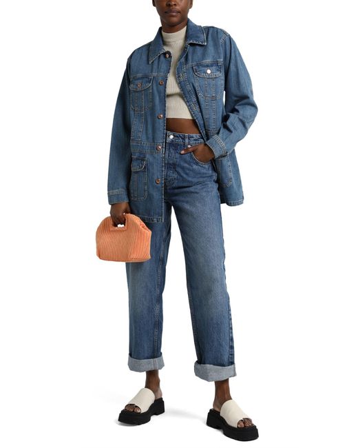 TOPSHOP Blue Denim Outerwear