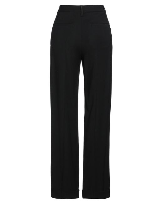 Brunello Cucinelli Black Pants Viscose, Virgin Wool, Brass