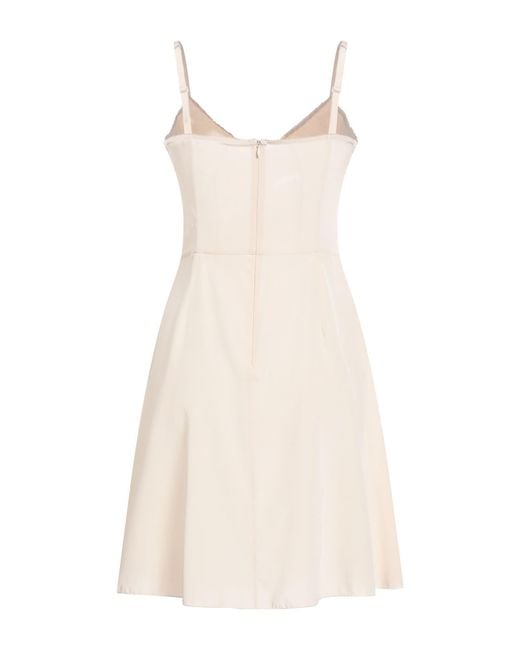 Dolce & Gabbana Natural Mini Dress Silk, Cotton, Elastane