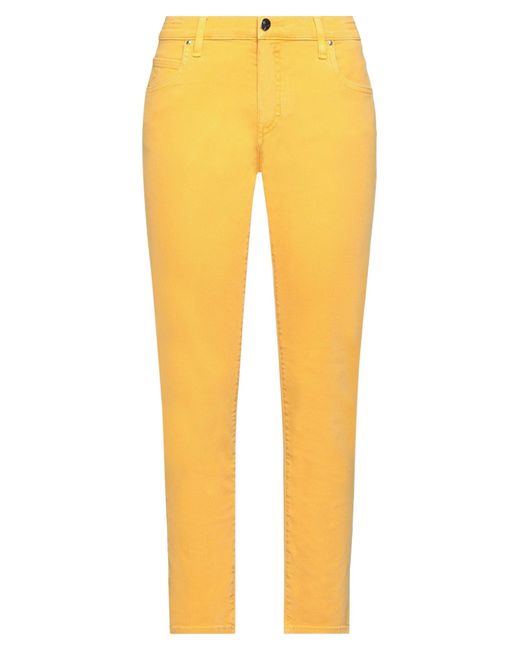 Jacob Coh?n Yellow Jeans Cotton, Polyester, Elastane