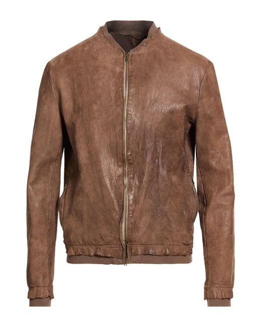 Salvatore Santoro Brown Jacket Ovine Leather for men