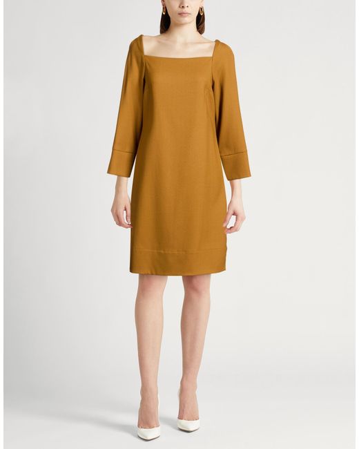 Barba Napoli Natural Mini Dress Virgin Wool, Elastane