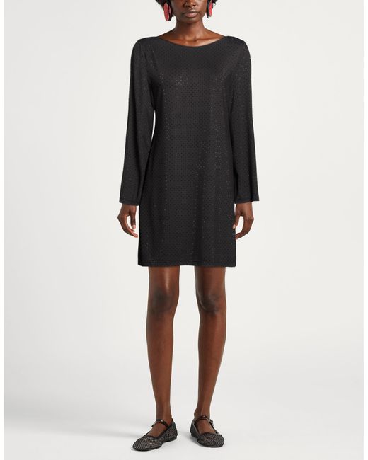 Fisico Black Mini Dress Polyamide, Elastane