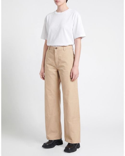 Anine Bing Natural Pants Cotton